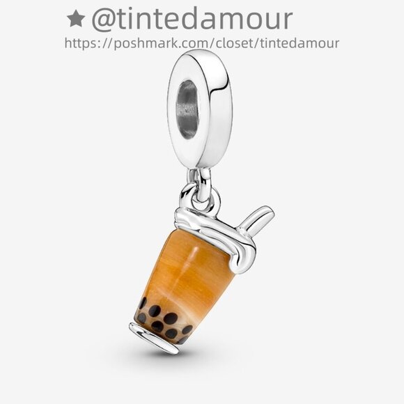 Pandora Murano Glass Bubble Tea Dangle Charm - Picture 1 of 5